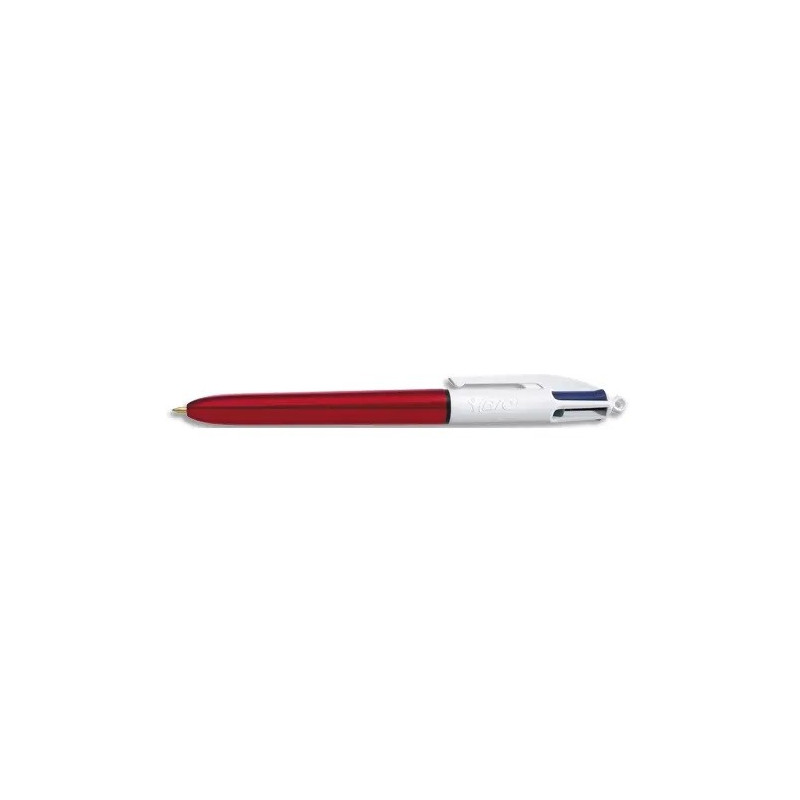 3086123404137 - Stylo 4 couleurs pte moyenne, couleur Shine Rouge